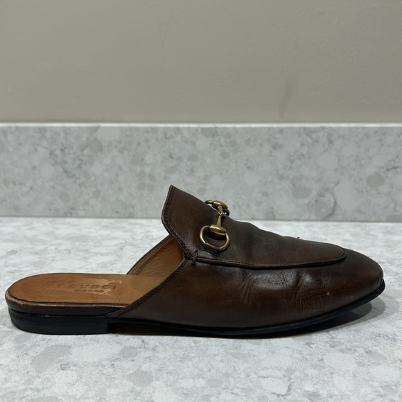 Gucci Princetown Mules/Slippers. Brown. - Picture 4 of 8